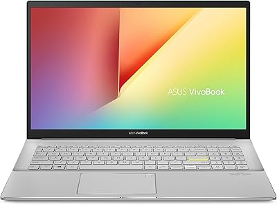 Ordinateur portable asus vivobook s15 s533 fin et léger, écran fhd 15,6", processeur