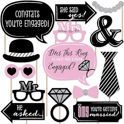 Ensemble d'accessoires pour photomaton de fiançailles big dot of happiness omg - 20 pièces. DIAYTAR COTE D'IVOIRE est une boutique en ligne qui propose une expérience d'achat unique et personnalisée à chaque client. Avec plus de 300 000 références de produits, les clients peuvent trouver tout ce dont ils ont besoin en un seul endroit. La boutique en ligne garantit également une confidentialité et une sécurité totale des données personnelles et des paiements.