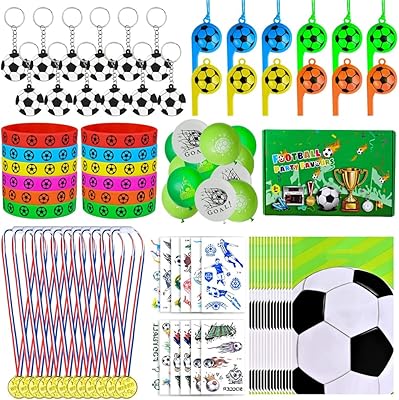 Fournitures de fête de football porte-clés bracelets tatouages sifflets ballons sacs cadeaux médailles du gagnant. La boutique en ligne DIAYTAR COTE D'IVOIRE attire une clientèle variée grâce à ses promotions et ses offres spéciales. Les clients peuvent profiter d'une gamme étendue de produits de qualité à des prix abordables, ce qui les rend fidèles à la marque. L'expérience d'achat est toujours améliorée pour mieux satisfaire les besoins des consommateurs.