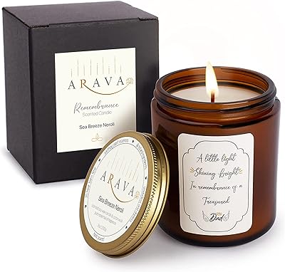 Bougie souvenir d'amour arava | cadeau de sympathie touchant cadeaux pour la perte