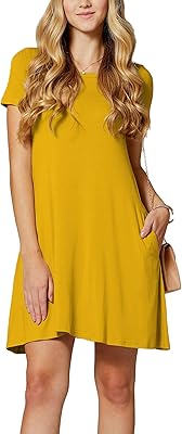 Robes t-shirt à manches courtes de qualité supérieure pour femmes avec poches - robe trapèze décontractée à encolure dégagée. DIAYTAR COTE D'IVOIRE est une boutique en ligne généraliste proposant plus de 300000 références de produits divers, faisant d'elle un leader du marché ivoirien. Avec une large gamme de produits, les clients peuvent trouver tout ce dont ils ont besoin en un seul endroit. La boutique propose des produits de qualité à des prix compétitifs.