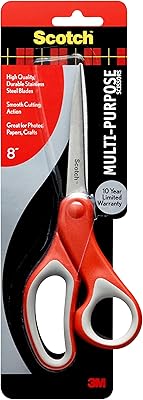 Ciseaux multi-usages scotch, 1428. lame en acier inoxydable, 8" (20 cm) de long.