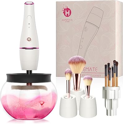 Machine de nettoyage et de séchage de pinceaux de maquillage dabuza, nettoyant