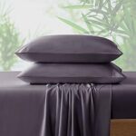Ensemble de draps naturefield 100 % bambou par nf - gris foncé, taille