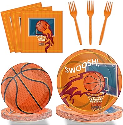 96 pièces décorations de fête sur le thème du basket-ball ensemble