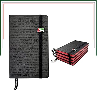 Cahier de la fête nationale des émirats arabes unis (paquet de 4, noir)