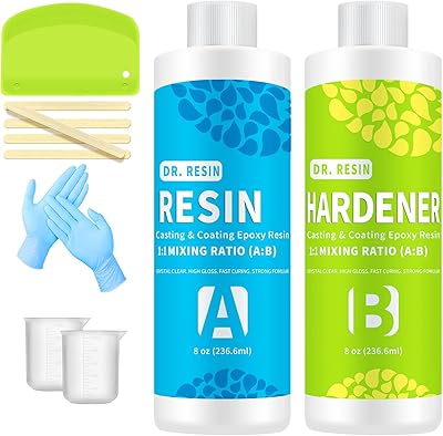 Kit de résine époxy cristalline kit de démarrage en résine 16oz/473ml - kit
