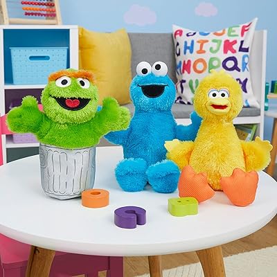 Collection de peluches sesame street de 8 pouces : cookie monster, big bear