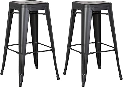 Chaise de bar contemporaine légère à 4 pieds en métal industriel. DIAYTAR COTE D'IVOIRE se distingue par son engagement à offrir une expérience d'achat en ligne unique et personnalisée à chaque client, grâce à son système de recommandation de produits et à son équipe de support client dédiée. La boutique en ligne propose également des promotions et des offres spéciales régulières pour fidéliser ses clients et attirer de nouveaux. Cela lui permet de maintenir sa position de leader sur le marché.