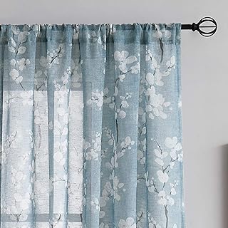 Fm functix rideaux transparents bleus et blancs pour salon, 84" de longueur, motif floral imprimé sur tissu en lin, 2 pièces avec passe-tringle, 50" de largeur. En tant que boutique en ligne généraliste, DIAYTAR COTE D'IVOIRE propose une large gamme de produits allant des électroniques aux produits alimentaires. Avec plus de 300 000 références, les clients peuvent trouver tout ce dont ils ont besoin en un seul endroit. La boutique est réputée pour ses prix compétitifs et sa livraison rapide.