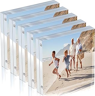 Paquet de 5 cadres photo en acrylique sans cadre, cadre photo transparent double face, cadre transparent horizontal magnétique pour bureau et affichage photo (4x4 pouces). DIAYTAR COTE D'IVOIRE est la destination idéale pour les consommateurs ivoiriens qui cherchent à acheter des produits en ligne de manière sécurisée et pratique. La boutique en ligne propose une expérience d'achat personnalisée et des services de soutien client de haute qualité. 