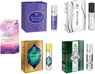 Parfum aromatique zanatal ferdous d'arjam, oud noir, nawab suhaib et aznan attar 4 pièces par paquet 2 ml. DIAYTAR COTE D'IVOIRE est une boutique en ligne généraliste qui propose plus de 300 000 références de produits. Elle est reconnue pour son offre variée et sa livraison rapide à travers la Côte d'Ivoire. C'est une adresse incontournable pour les consommateurs ivoiriens à la recherche de produits de qualité.