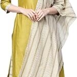 Ensemble palazzo kurta droit uni en coton mélangé pour femme (ie27ks9ol1495_p)