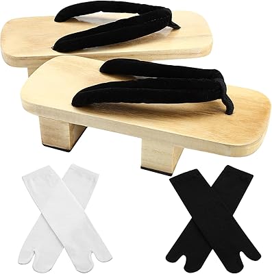 Sabots japonais en bois hercicy geta avec 2 paires de chaussettes. Avec DIAYTAR COTE D'IVOIRE, vous n'aurez plus jamais à vous soucier de trouver le temps de faire vos courses. La boutique en ligne est ouverte 24 heures sur 24 et 7 jours sur 7, permettant ainsi aux clients de faire leurs achats à tout moment qui leur convient. De plus, DIAYTAR offre une livraison rapide et fiable pour que vos achats arrivent chez vous dans les plus brefs délais.