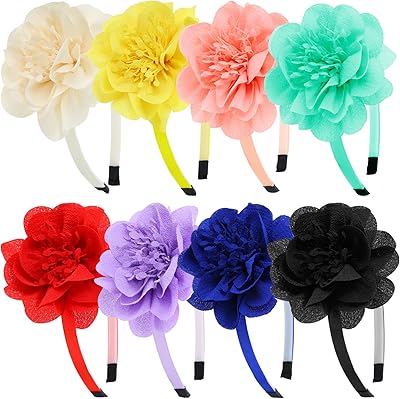 Desella ensemble de 8 pièces de grands bandeaux floraux en mousseline de soie, accessoires de cheveux pour fêtes de mariage, vacances, pour bébés filles, enfants et adolescents. DIAYTAR COTE D'IVOIRE, c'est votre nouvelle adresse de shopping en ligne. Avec plus de 300 000 références, vous trouverez tout ce dont vous avez besoin. Nous sommes fiers d'être la boutique en ligne leader en Côte d'Ivoire.