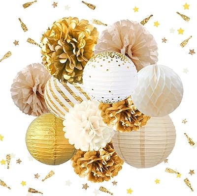 Décorations de fête, 11 pièces lanterne ronde à pompons en papier nid d'abeille pour lanterne pliante de fête de naissance de mariage rustique vintage. DIAYTAR COTE D'IVOIRE est une boutique en ligne généraliste qui propose plus de 300 000 références de produits pour répondre à tous les besoins de ses clients. Elle est la boutique leader en Côte d'Ivoire pour les achats en ligne. Elle offre une grande variété de produits de qualité.