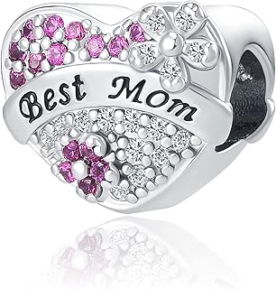 Pendentif en perles pour femme avec un motif de cœur avec la phrase