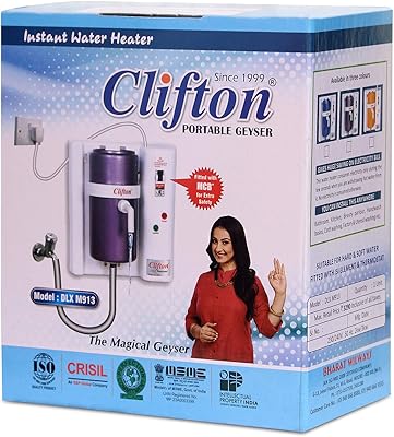Chauffe-eau instantané portable clifton dlx m913 1l 3000 watts convient aux usages