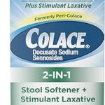 Comprimés laxatifs émollients et stimulants 2 en 1 colace, 60 pièces, pour un soulagement