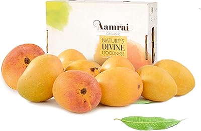 Amrai légende de mangue alphonso bio, boîte de 9, 2,5kg - 3,0kg/boîte