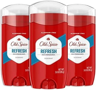 Déodorant sans aluminium old spice pour hommes, rafraîchissement haute endurance, 3 oz chacun