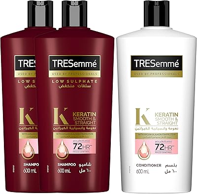 Shampooing lisse à la kératine et à l'huile d'argan pour cheveux secs