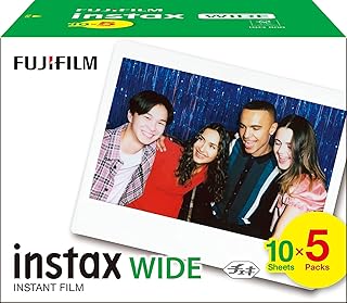 Pack de capture instax wide instant film 50, bordure blanche, adapté à tous