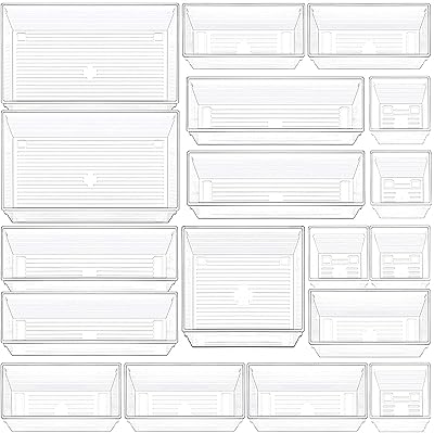 Dci 18 pièces organisateur de tiroir en plastique transparent, 5 tailles organisateur de cosmétiques et séparateurs de tiroir de salle de bain pour maquillage, bijoux et ustensiles de cuisine. Diaytar Côte d'Ivoire, la boutique en ligne généraliste, propose une vaste sélection de produits allant des électroménagers aux accessoires de mode. Nous nous engageons à fournir des produits de qualité supérieure et un service client de haute qualité pour satisfaire tous vos besoins. Notre mission est de rendre l'expérience d'achat en ligne inoubliable.