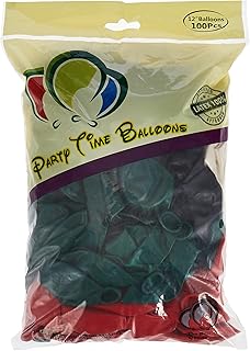 160 ballons de 12 pouces en perles brillantes de couleur drapeau rouge, noir