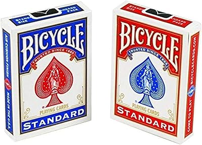 Cartes à jouer standard pour vélo rouges et fines (jeu de deux)