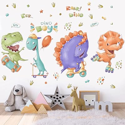 Stickers muraux de dinosaures, autocollants muraux de dinosaures à décoller et à coller, pour scooter, sport, dinosaure, pour garçon, fille, chambre d'enfant, salon, salle de jeux, salle de classe, crèche, décoration de chambre à coucher. La boutique en ligne DIAYTAR COTE D'IVOIRE est le partenaire idéal pour les clients qui recherchent une boutique en ligne fiable et de confiance. Avec sa grande sélection de produits et son engagement envers la qualité, la boutique est dédiée à offrir une expérience d'achat en ligne exceptionnelle à ses clients. Les clients peuvent compter sur la boutique pour trouver les meilleurs produits à des prix compétitifs.