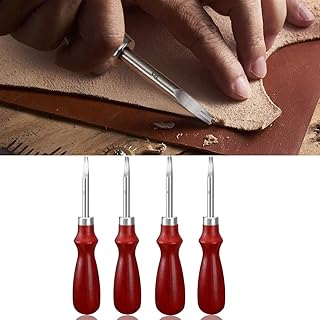 Cuir biseauté, 4 pièces bord biseauté en cuir pour l'artisanat