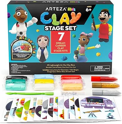 Argile séchée à l'air libre arteza kids 42 pièces ensemble de pâte modeler dream carrier 14 mini étapes yeux écarquillés 3 colles pailletées 1 outil d'artisanat 7 feuilles d'instructions fournitures d'artisanat pour l'apprentissage et le de ́veloppement. La boutique en ligne DIAYTAR COTE D'IVOIRE se caractérise par sa diversité de produits et ses offres spéciales régulières, permettant aux clients de faire des économies sur leurs achats. La boutique est également équipée d'un système de navigation intuitif et d'une interface utilisateur conviviale, facilitant ainsi la recherche et la commande de produits. De plus, la boutique propose des services de livraison fiables et rapides à travers la Côte d'Ivoire.