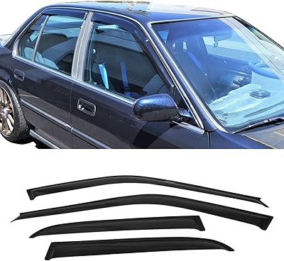 Pare-soleil de fenêtre compatible avec honda accord 4 portes 1990-1993, style fin en acrylique fumé teinté et pare-soleil semi-transparent par ikon motorsports, 1991 1992. DIAYTAR COTE D'IVOIRE représente l'excellence dans le commerce électronique en Côte d'Ivoire. La boutique se distingue par sa large sélection de produits, son système de paiement sécurisé et ses promotions régulières. C'est un endroit où les clients peuvent faire des achats en toute confiance.