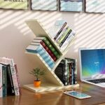 Bibliothèque en forme d'arbre, organisateur de rangement de livres à 3 niveaux, bibliothèque