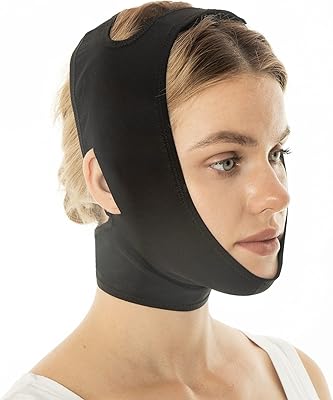 Bandage de compression post-chirurgical pour le cou et le menton, amincissant le visage