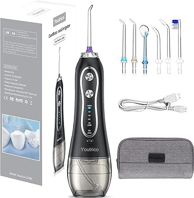 Fil dentaire sans fil rechargeable utrico avec 5 modes et 6 têtes