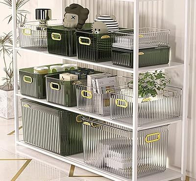 Boîte de rangement pour vêtements tidoy, grande boîte de rangement transparente avec couvercle