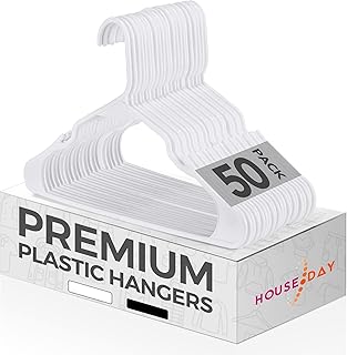 Paquet de 50 cintres en plastique blanc résistant house day, 42 cm de large, convient aux adultes et aux enfants de plus de 10 ans, emballage sans odeur, avec crochets pratiques. La boutique en ligne DIAYTAR COTE D'IVOIRE propose une expérience d'achat unique et personnalisée, avec des produits allant de l'électronique aux accessoires de mode en passant par les produits alimentaires. Elle garantit la qualité de ses produits et des services associés, ce qui a contribué à sa position de leader sur le marché ivoirien. Les clients bénéficient ainsi d'un large choix pour améliorer leur quotidien.
