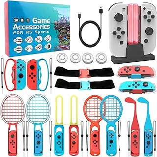 Kit d'accessoires de sport nintendo switch 20 en 1, kit de sport somatosensoriel