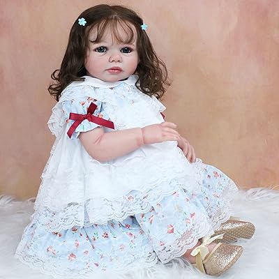 Poupée bébé fille reborn taille 65 cm 26 pouces, poupée réaliste en silicone
