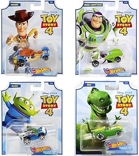 Hot wheels character cars toy story ensemble de 4 véhicules moulés sous pression