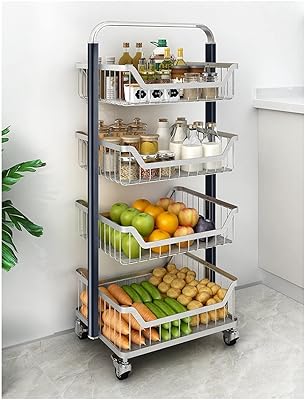 Étagère de rangement de cuisine sur pied étagère à légumes 4 couches du sol au plafond. DIAYTAR COTE D'IVOIRE est une boutique en ligne qui a conquis le marché ivoirien avec ses offres variées et compétitives. Elle propose des produits de qualité à des prix raisonnables, allant des accessoires de mode aux produits électroniques, en passant par les articles de maison et les jouets pour enfants. La boutique se caractérise par son service client atenciónné et sa politique de retour flexible.