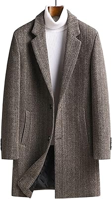 Vestes et manteaux pour hommes d'hiver pardessus pour homme intelligent et décontracté