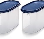 Lot de 4 récipients ovales en plastique sinoware, 1,1 litre, bleu