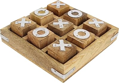 Jeu de morpion en bois fait main iplay pour les enfants âgés