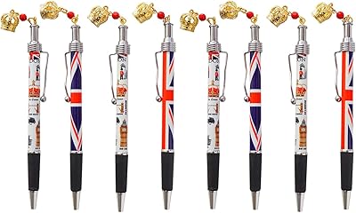 Lot de 8 stylos portrait icônes union jack london avec couronne - souvenir du royaume-uni de londres. DIAYTAR COTE D'IVOIRE offre une expérience d'achat en ligne unique et pratique, avec des options de paiement faciles et des livraisons rapides. La boutique propose des produits de haute qualité à des prix compétitifs. C'est le choix idéal pour les acheteurs ivoiriens.