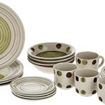 Service de table en porcelaine harmony 20 pièces, olive, 2724623290683