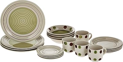 Service de table en porcelaine harmony 20 pièces, olive, 2724623290683