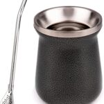 Ensemble tasse à maté et bombilla yerba mate en acier inoxydable